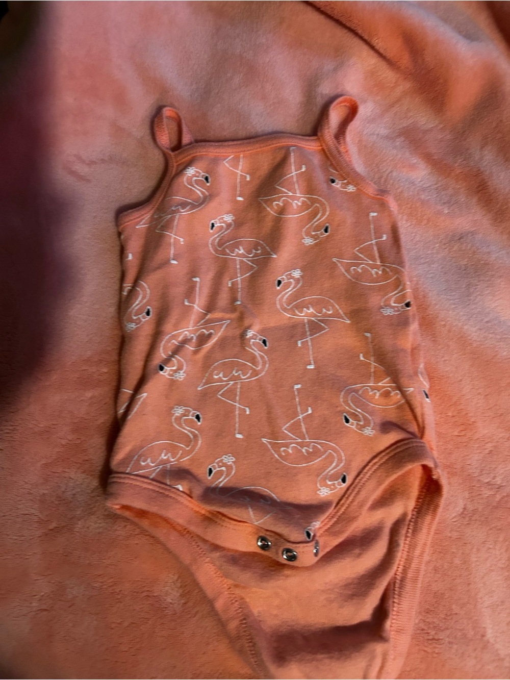 Koala Kids Coral Pink Flamingo One-Piece Bodysuit